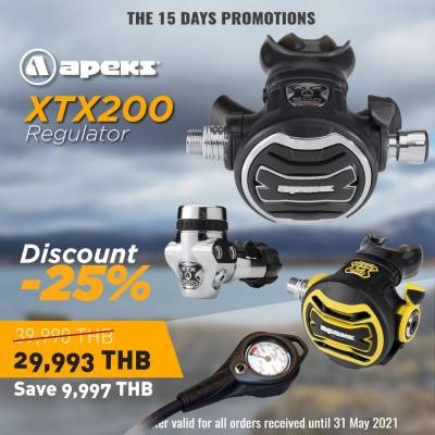 Apeks Scuba diving Regulator set Promotion-25% off Side mount XTX200