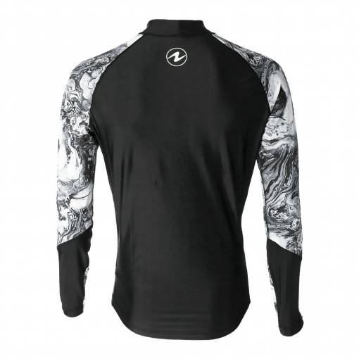 Aqualung Camo men rash guard long sleeve black white