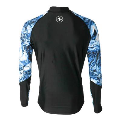 Aqualung Camo men rash guard long sleeve Black Blue