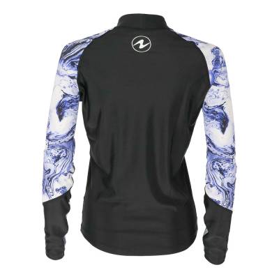 Aqualung Camo lady rash guard long sleeve purple black