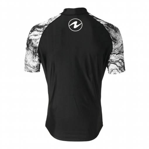 Aqualung rash guard Camo mens black short sleeve