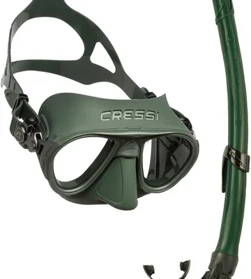 Calibro mask & snorkel set green