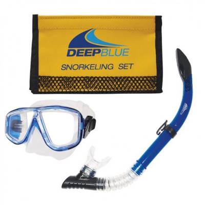 Deep Blue - Bora Mask & Snorkel set in Mesh Bag - DB2Bag