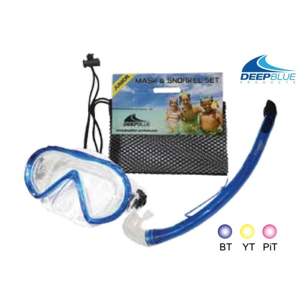 Brand NewLand & Sea Adult Bermuda Silicone Mask & Snorkel Set Free Mesh Bag 