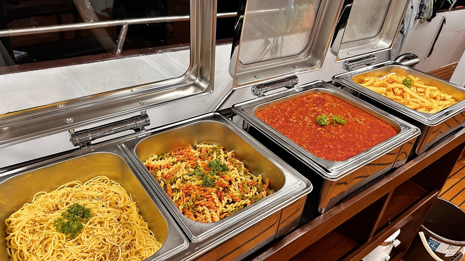 delicious food served buffet style