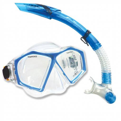Molokaihydra snorkeling Mask Snorkel combo Blue