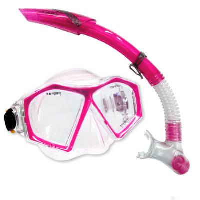 Molokaihydra snorkeling Mask Snorkel combo Pink