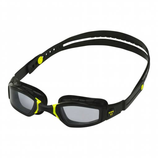 NINJA swimming goggles smoked lens black yellow frame