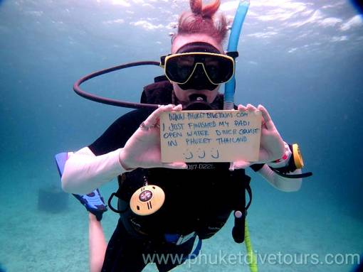 Phuket Open water course 9000 Thb