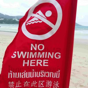 Red flags- no swimming
