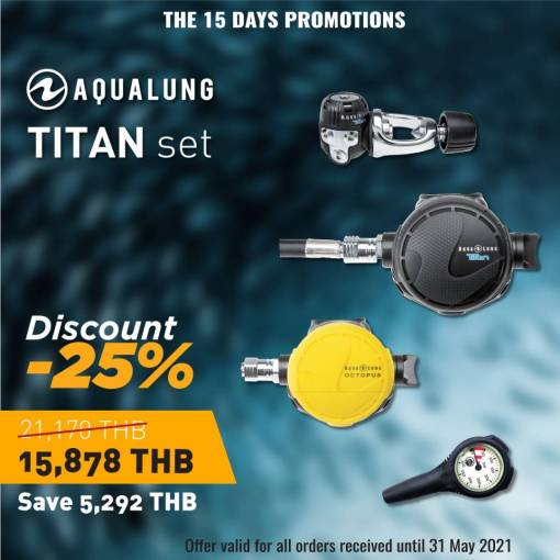 Aqualung Titan scuba regulator set - 25 % discount special offer
