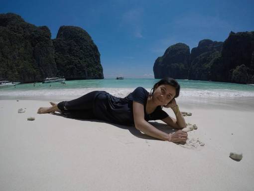 Relaxing on Maya Bay