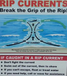 Rip currents warning signs are displayed at most Phuket beaches