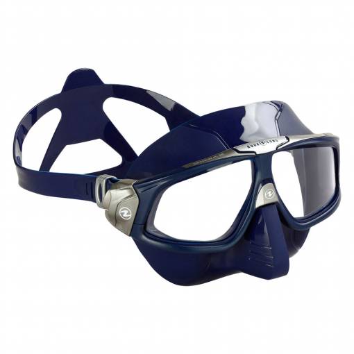 SPHERA X freediving mask Silicone navy blue silver