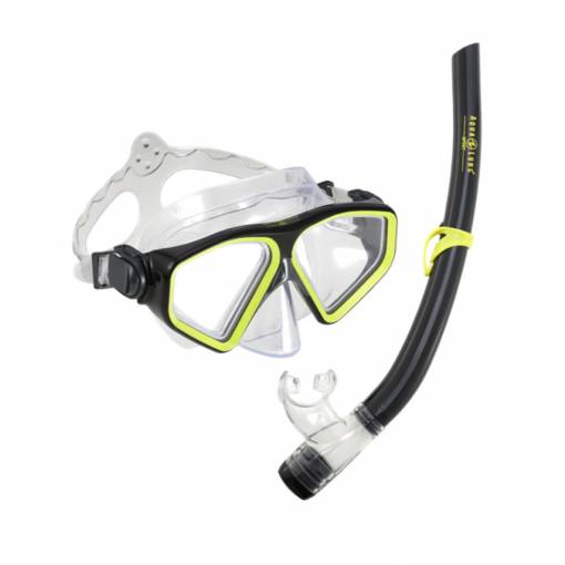 Saturn Combo Black Yellow mask and snorkel set