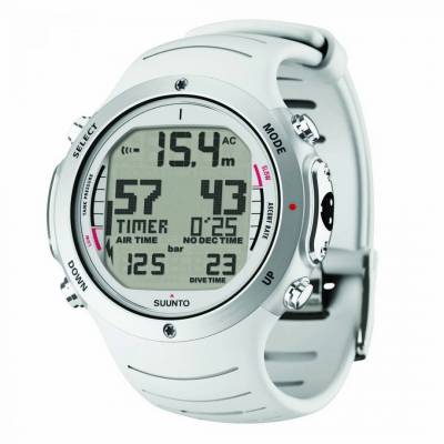 Suunto D6i dive computer Elastomer Strap White