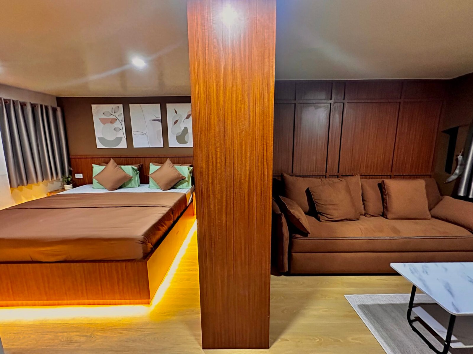 master suite cabin lounge area