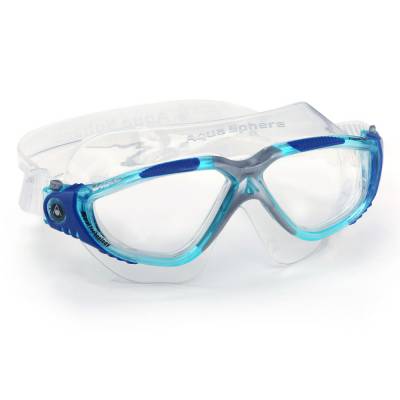 Vista swimming goggles clear Aqua blue silver