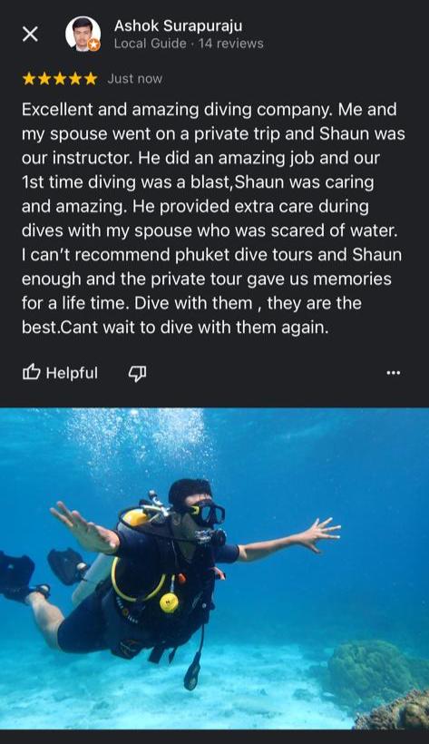 Excellent and amazing diving company