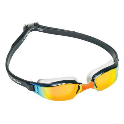 Xceed swimming goggles Titanium Mirror Orange Lens Dark Grey