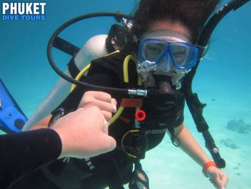 beginner scuba diving at Racha Yai