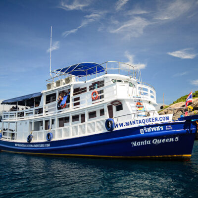 manta queen 5 moored in the similan islands