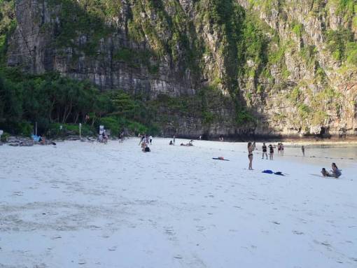 maya bay the beach early morning