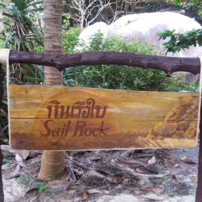 similan islands sign leading to sail rock