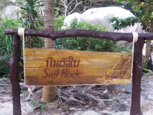 similan islands sign leading to sail rock